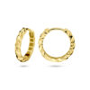 klapoorringen gedraaid 16 mm 14K geelgoud - Afbeelding 3