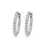 klapoorringen lab grown diamant 0.96ct (2x 0.48ct) h si 20 mm 14K witgoud