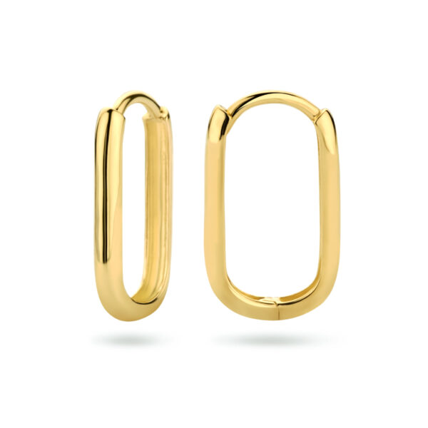 klapoorringen paperclip 16 mm 14K geelgoud - Afbeelding 3