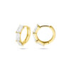 klapoorringen zirkonia 15,5 mm 1 micron zilver verguld (geel) - Afbeelding 3
