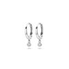 klapoorringen zirkonia 16 mm zilver gerhodineerd