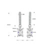 oorhangers zirkonia zilver gerhodineerd - Afbeelding 4
