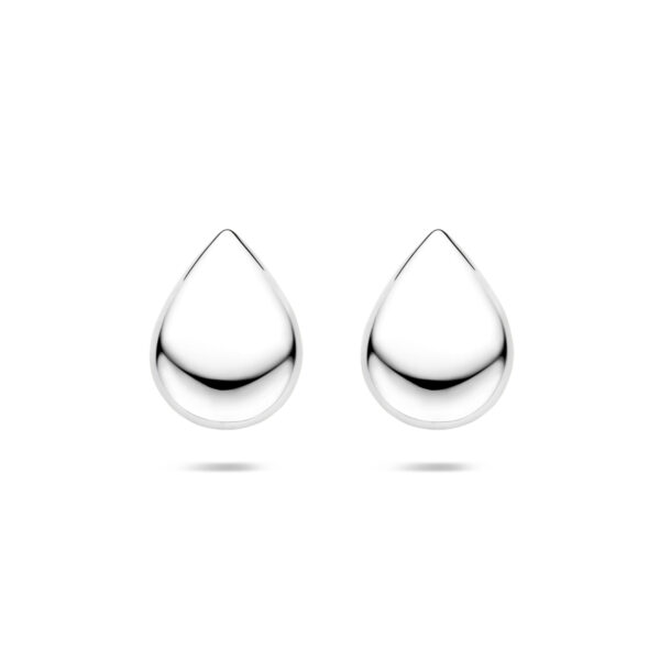 oorknoppen druppel 18,5 mm zilver gerhodineerd