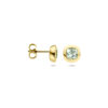 oorknoppen groen amethist 7,5 mm 14K geelgoud - Afbeelding 3