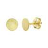oorknoppen rondje gescratcht 14K geelgoud