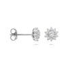 oorknoppen zirkonia 8 mm zilver gerhodineerd - Afbeelding 3
