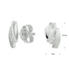 oorknoppen zirkonia zilver gerhodineerd - Afbeelding 3