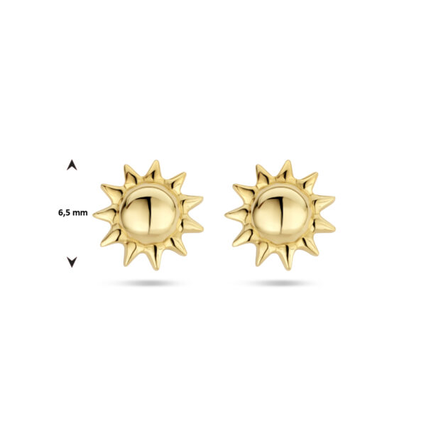 oorknoppen zon 14K geel - Afbeelding 4