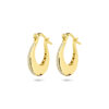 oorringen zirkonia 10 mm 14K geelgoud