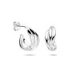 stekeroorringen gedraaid 16 mm zilver gerhodineerd - Afbeelding 3