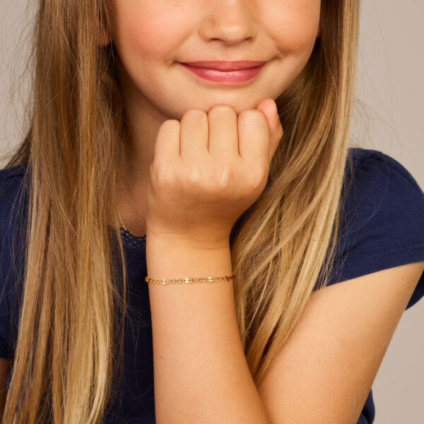 armband anker met tussenstuk 11 - 13 cm 14K geel - Afbeelding 2