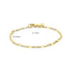 armband anker met tussenstuk 11 - 13 cm 14K geelgoud - Afbeelding 3