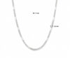 collier valkenoog met tussenstuk 2,4 mm 40 + 4 cm zilver gerhodineerd - Afbeelding 4