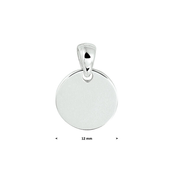 graveerhanger rond zilver gerhodineerd - Afbeelding 2