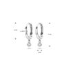 klapoorringen zirkonia 16 mm zilver gerhodineerd - Afbeelding 4