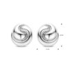 oorknoppen knoop 18 mm zilver gerhodineerd - Afbeelding 4