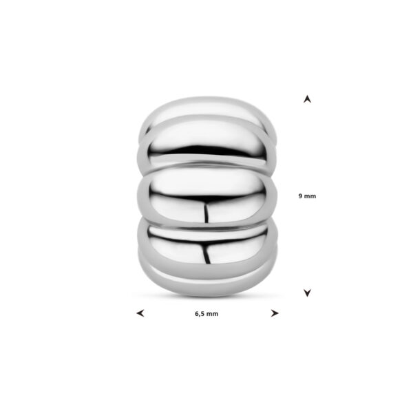 rondel 9 mm zilver gerhodineerd - Afbeelding 4