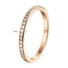 aanschuifring zirkonia 14K roségoud - Afbeelding 2