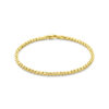 armband 3,0 mm 19 cm Silgold (geel met zilverkern)