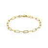armband 4,7 mm 19 cm Silgold (geel met zilverkern)