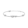 armband bloemen 13 + 3 cm zilver gerhodineerd