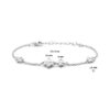 armband bloemen 13 + 3 cm zilver gerhodineerd - Afbeelding 3