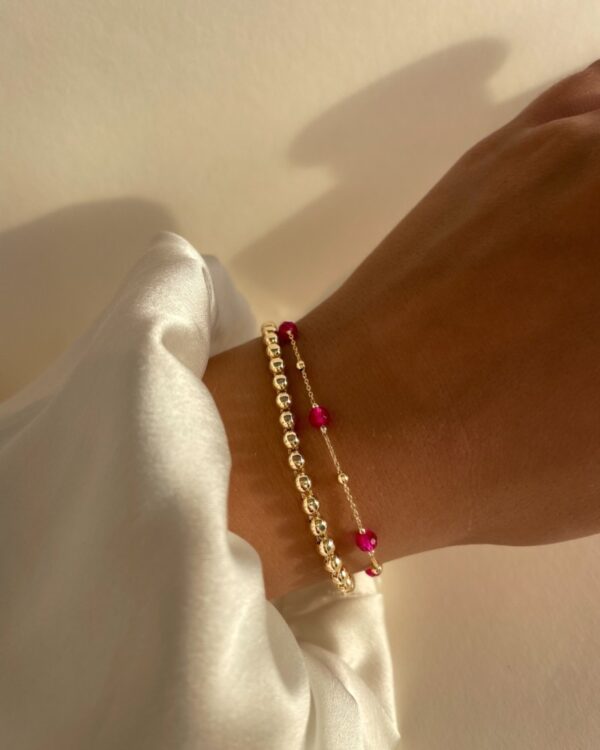 Armband geelgoud zirkonia - Afbeelding 2