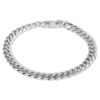 armband gourmette 6-zijdes geslepen 6,6 mm 19,5 cm zilver gerhodineerd