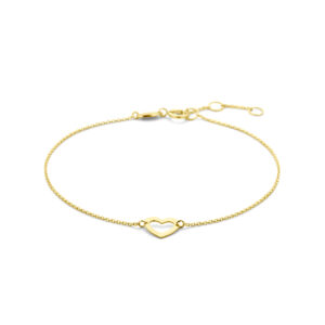 armband hart 16,5 - 17,5 - 18,5 cm 14K geelgoud