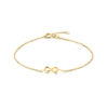 armband infinity 16,5 - 18,5 cm 14K geelgoud