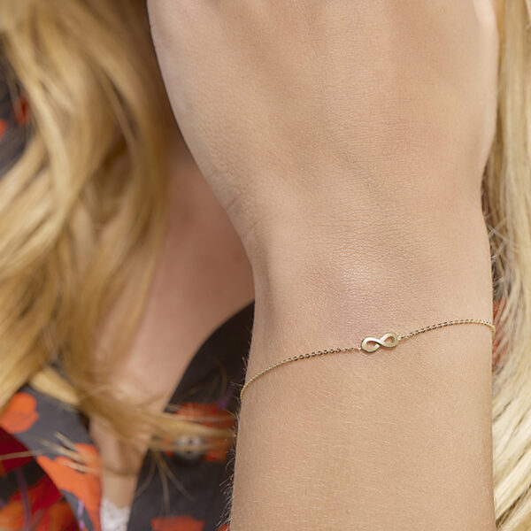 armband infinity 16,5 - 18,5 cm 14K geelgoud - Afbeelding 3