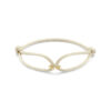 armband satijn bloem 13 - 26 cm 14K goud met rubber/nylon/leer