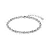armband zirkonia 17 + 3 cm zilver gerhodineerd