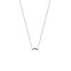 collier 2 hartjes 41 + 4 cm zilver gerhodineerd