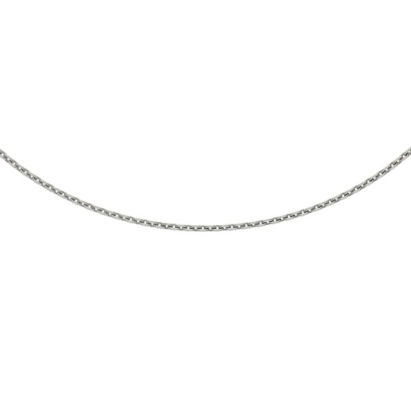 collier anker gediamanteerd 1,1 mm 41 + 4 cm zilver gerhodineerd