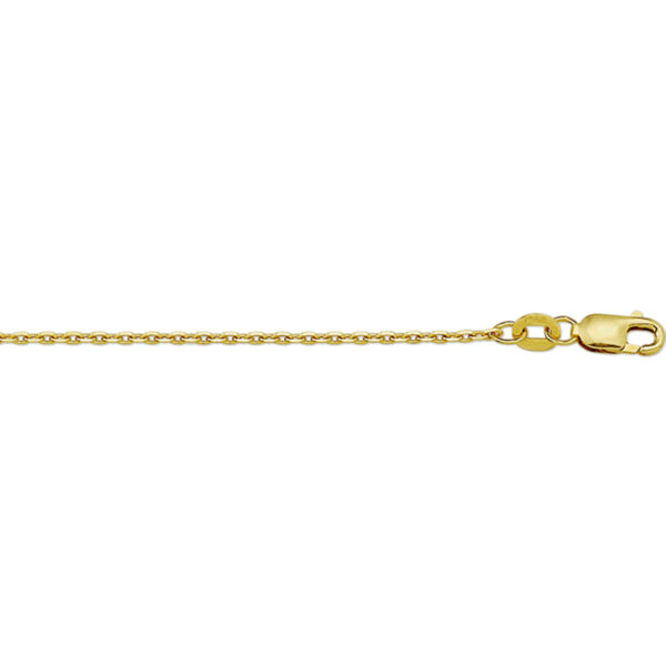 collier anker gediamanteerd 1,3 mm 41 - 43 - 45 cm 14K geelgoud
