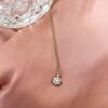 Collier geelgoud briljant 0,20 crt. - Afbeelding 2