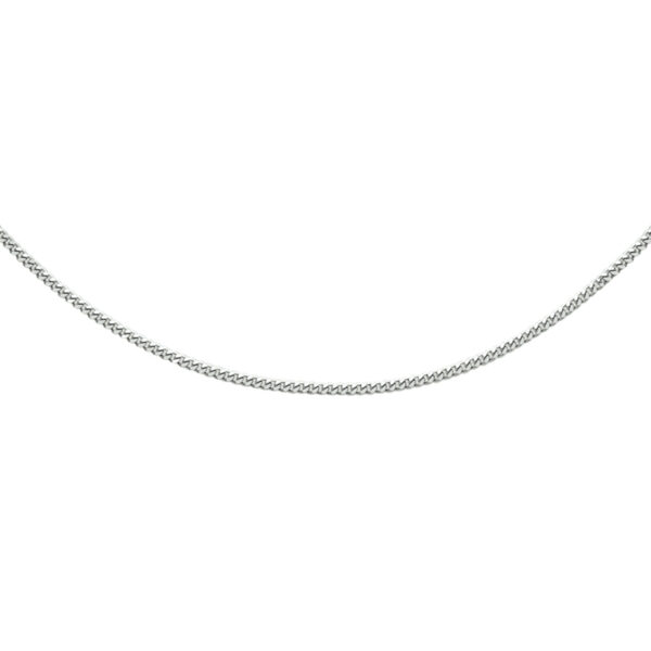 collier gourmette 4-zijdes geslepen 1,6 mm 41 + 4 cm zilver gerhodineerd