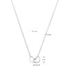 collier hart 40 + 5 cm zilver gerhodineerd - Afbeelding 4