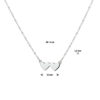 collier hartjes 1,3 mm 40 + 4 cm zilver gerhodineerd - Afbeelding 2