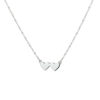 collier hartjes 1,3 mm 40 + 4 cm zilver gerhodineerd