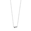 collier hartjes 41 + 4 cm zilver gerhodineerd