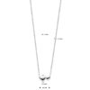 collier hartjes 41 + 4 cm zilver gerhodineerd - Afbeelding 4