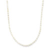 collier parels 42 + 5 cm zilver gerhodineerd