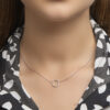 collier rondje 1,3 mm 41 + 5 cm zilver gerhodineerd - Afbeelding 2