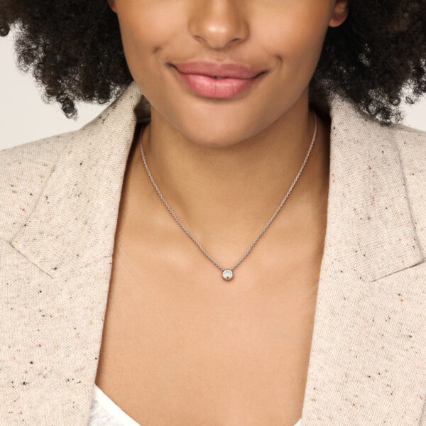 collier zirkonia 41 + 4 cm zilver gerhodineerd - Afbeelding 2