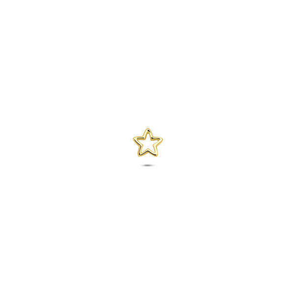 flat back piercing ster 3,5 mm 14K geelgoud