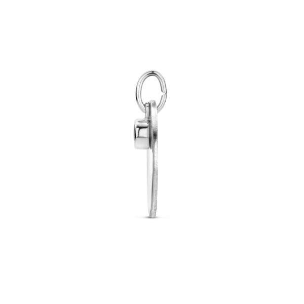 graveerhanger poli/mat zirkonia 14 mm zilver gerhodineerd - Afbeelding 3