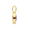 hanger amethist 14K geelgoud - Afbeelding 3
