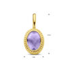 hanger amethist 14K geelgoud - Afbeelding 4